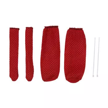 4 шт./компл. рукоятка руля мотоцикла универсальная крышка руля тормоза рычаг сцепления летний чехол из дышащей сетки Ice Silk красный