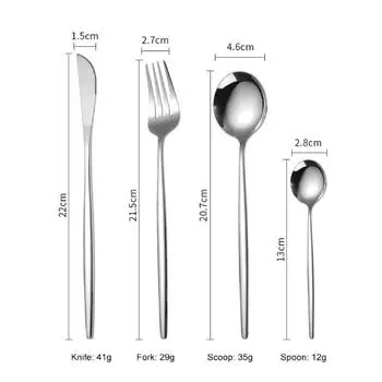 4 шт./компл. серебристый набор столовых приборов из нержавеющей стали для кухни столовая посуда нож вилка ложка набор столовых приборов набор посуды