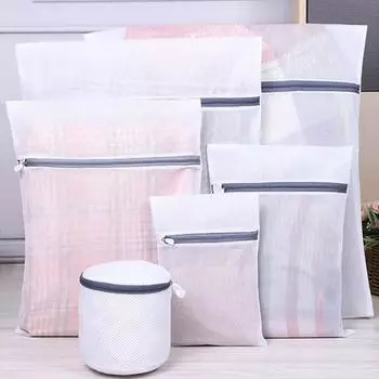 4 шт./компл. сетчатые мешки для белья, устойчивые к ржавчине, застежка-молния, сотовые мешки для белья, органайзер для стирки и сушки A