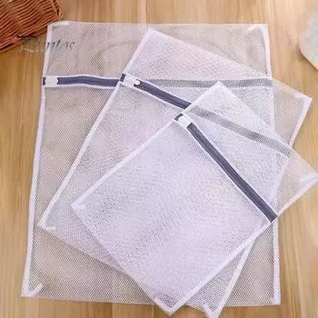 4 шт./компл. сетчатые мешки для белья, устойчивые к ржавчине, застежка-молния, сотовые мешки для белья, органайзер для стирки и сушки A