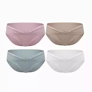 4 шт./компл. сексуальные кружевные трусики для беременных с v-образным вырезом и низкой талией, трусы для беременных женщин M
