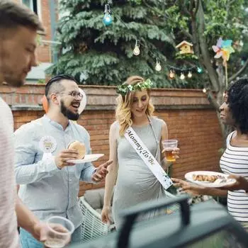 4 шт./компл. шалфейный зеленый детский душ «Мама, чтобы быть поясом, папа, чтобы быть значком»