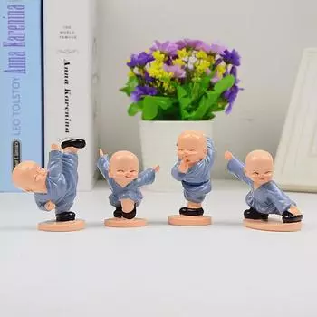 4 шт./компл. Шаолиньский монах кунг-фу украшение для салона автомобиля креативные подарки