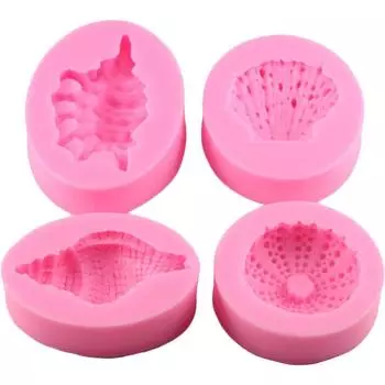 4 шт./компл. силиконовая ракушка в виде ракушки, кекс, конфеты, помадка, сахарная форма, набор инструментов для украшения торта 4 Pcs