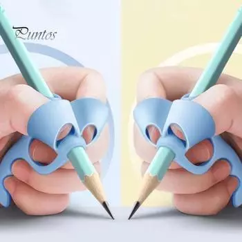 4 шт./компл. силиконовый держатель для карандашей для пальцев, профилактика мозолей, помощь в правильной осанке, эргономичный детский нескользящий держатель для карандашей E