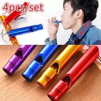 4 шт./компл. сплава небольшой свисток брелок брелок для выживания на открытом воздухе кемпинг 1pcs