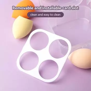 4 шт./компл. спонж для макияжа с коробкой для хранения, мягкая профессиональная пуховка для сухого и влажного использования, тональный крем, пудра, инструмент для красоты, женская губка, яйцо