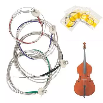 4 шт./компл. струны для контрабаса, никелированные, 040-094, стальной сердечник, струны для контрабаса