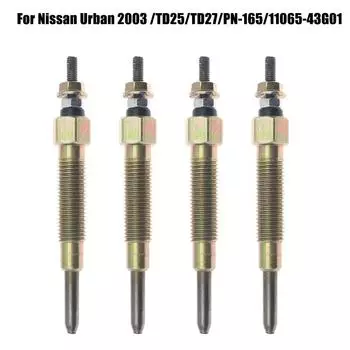 4 шт./компл. свечи накаливания для Nissan Urban 2003/TD25/TD27/PN-165/11065-43G01, аксессуары для модификации автомобиля 4pcs