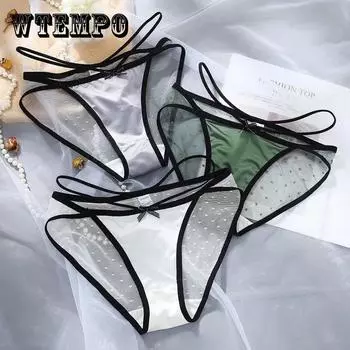 4 шт./компл. трусы, женские бесшовные спортивные прозрачные трусики для девочек, дышащие кружевные хлопковые тонкие трусы с бретельками XL