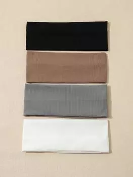 4 шт./компл. Универсальная, повседневная, модная, высокоэластичная повязка на голову, для йоги, спорта, влаговпитывающая повязка на голову