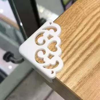 4 шт./компл., выдалбливают детские защитные края, защита с цветочным узором, мягкая защита для детей, угловая защита для детского стола, угловая защита 4pcs белый