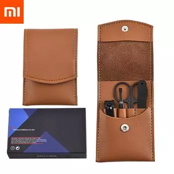 4 шт./компл. Xiaomi маникюрные кусачки набор для стрижки ногтей бытовой нержавеющей стали ушная ложка кусачки для ногтей педикюрные ножницы для ногтей инструмент синий