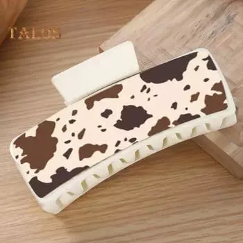 4 шт./компл. заколки для волос в юго-западном стиле с противоскользящими зубцами, заколка для волос с цветочным узором из коровьей кожи в стиле вестерн, аксессуары для волос B