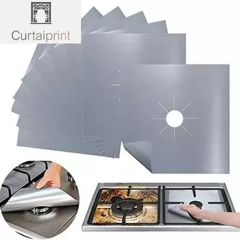 4 шт./компл., защитная крышка для плиты, защита для газовой плиты, защита для газовой плиты, защита для горелки, крышка для плиты 4pcs чёрный