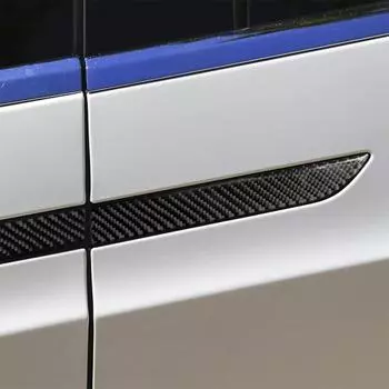 4 шт./компл., защитная наклейка для дверной ручки автомобиля из углеродного волокна, декор для Tesla Model X