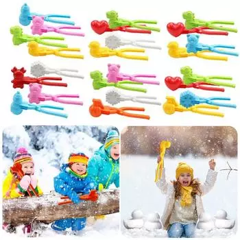 4 шт./компл. зажим для снежков, зажимы для захвата снега, инструменты, многоформенные мультяшные снежки, захват для метания, снежные спортивные игрушки для детей United States
