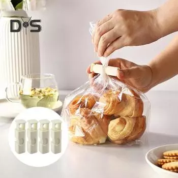 4 шт./компл. зажимы для упаковки закусок с защитой от трещин, герметичные влагостойкие уплотнительные зажимы для приправ, закусок молочный белый