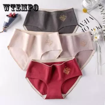 4 шт./компл. женские хлопковые трусы M-XL, удобные трусы, женские однотонные трусы больших размеров