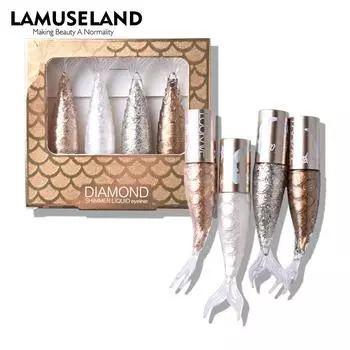 4 шт./компл. жидкая подводка для глаз в форме русалки, блестящая подводка для глаз, стойкая косметика для глаз 1,5gx4