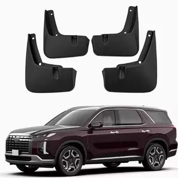 4 шт./комплект брызговиков для Hyundai Palisade 19-23, брызговики, крыло, брызговик для Palisade 2019-2023, черный