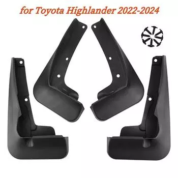 4 шт./комплект брызговиков для Toyota Highlander 2024 Fender Mud Flap Guard Splash Car Auto Styline Front Rear Accessories 4pcs-black