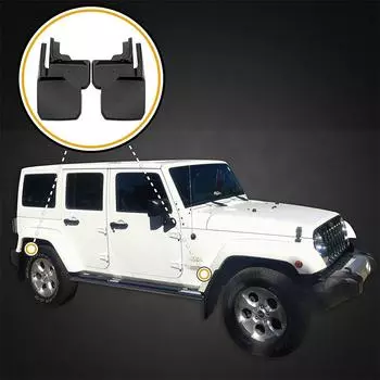 4 шт./комплект для Jeep Wrangler JK JKU 2007-2018 брызговики защитные брызговики передние задние автоматические премиум-класса усиленные литые