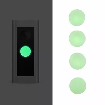 4 шт. комплект для замены кнопки дверного звонка, сменные силиконовые кнопки для видео дверного звонка зелёный