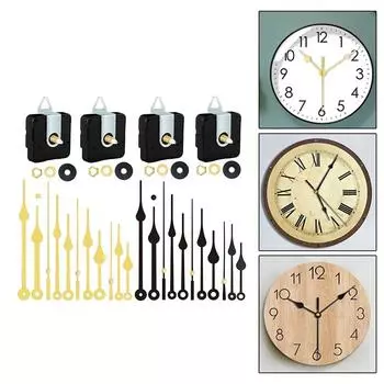 4 шт. комплект механизма часового вала для самостоятельного ремонта настенных часов, запасные части двигателя As picture shows