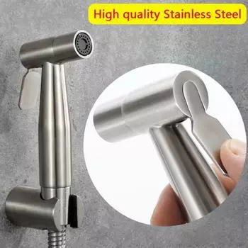 4 шт./комплект портативный биде туалет распылитель биде душ кран из нержавеющей стали женщина чистящая головка анальный кран мыть аксессуары для ванной комнаты