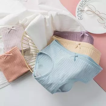 4 шт./комплект трусы хлопковые женские антибактериальные с низкой талией женские трусы дышащие большие размеры трусы хлопковые женские XXL белый