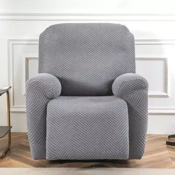 4 шт./комплект жаккардовый чехол для дивана-реклайнера чехлы для стульев Lazy Boy эластичные чехлы для диванов из спандекса нескользящие чехлы для кресел single 4pcs белый