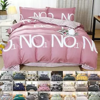 4 шт., комплекты постельного белья, пододеяльник, хлопковый одноместный, двойной, королевский размер, пододеяльник/пододеяльник, комплект белья Full Size серый