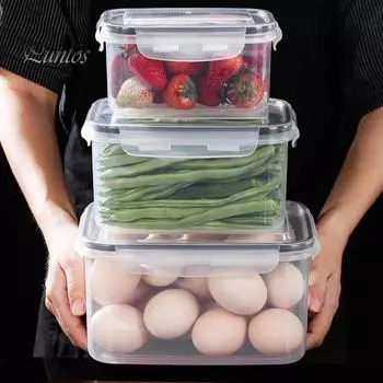 4 шт., контейнер для хранения фруктов в холодильнике со съемными дуршлагами, не содержащий BPA, герметичный, складной, для овощей Sets