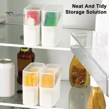 4 шт. Контейнер для хранения в холодильнике, держатель для сыра, масла, коробка для хранения с крышкой, пластиковый прозрачный контейнер для закусок и овощей A