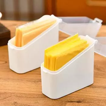 4 шт. Контейнер для хранения в холодильнике, держатель для сыра и масла, коробка для хранения с крышкой, пластиковая прозрачная A