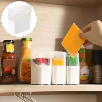 4 шт. Контейнер для хранения в холодильнике, держатель для сыра, масла, коробка для хранения с крышкой, пластиковый прозрачный контейнер для закусок и овощей A