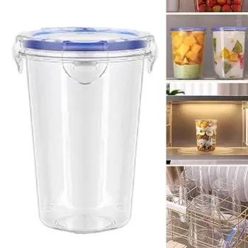 4 шт. контейнеры для овса с крышками, герметичные банки для овса, пищевой класс, без BPA, можно мыть в посудомоечной машине, многоразовые контейнеры для хранения йогурта и круп