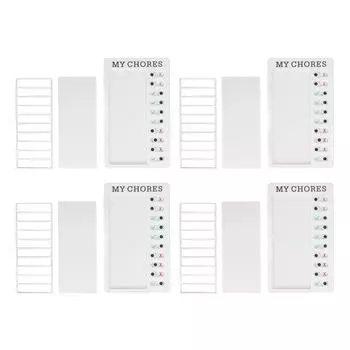 4 шт. Контрольный список для самостоятельного производства, перерабатываемый портативный контрольный список для работы, съемная диаграмма для работы