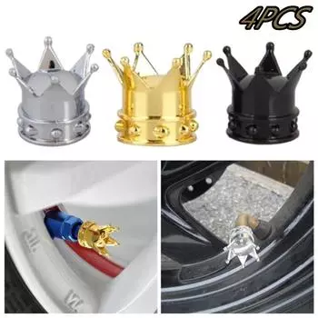 4 шт. Корона универсальные автомобильные грузовые шины колеса воздушного клапана штока противопыльные колпачки чёрный