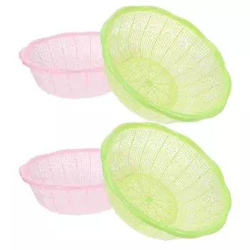 4 шт. Корзина для мытья фруктов и овощей, горшок для риса, сито, складные корзины для белья, дуршлаг 4pcs