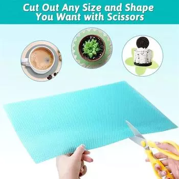 4 шт. коврик для холодильника, нескользящий, водонепроницаемый, можно резать, коврик для полок холодильника, моющийся, коврик для кухонных ящиков, подставки под столовые приборы 30x45cm