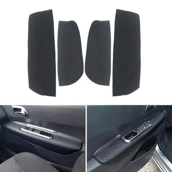 4 шт., кожаный подлокотник из микрофибры, панель, защитная накладка для Peugeot 3008 2011 2012 чёрный