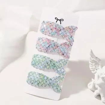 4 шт. Красочные Блестящие Блестки Рыбий Хвост Заколки-клипсы Милые Принцесса День Рождения Вечеринка Аксессуары для Волос Челка Заколка Модный Головной Убор