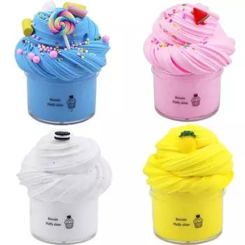 4 шт. красочные смешивающиеся облака, ватные конфеты, слизь, мягкие и нелипкие детские игрушки «сделай сам»