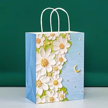 4 шт., креативная сумка для хранения масляной живописи, упаковка, подарочная сумка, крафт-бумага, привлекательная