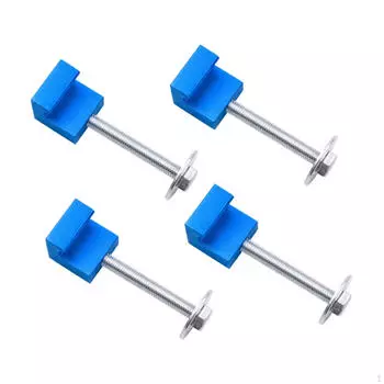 4 шт. Крепление для ящика для инструментов грузовика, стяжки, крепежные зажимы для кроссовера, усиленный J-образный крюк синий