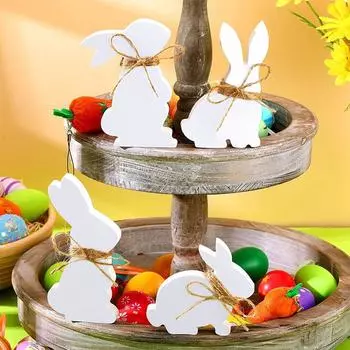 4 шт. Кролик Украшение Мультфильм Животное Форма Украшение DIY Декор Кролик Форма Украшение Настольное Украшение 4 стиля 4pcs