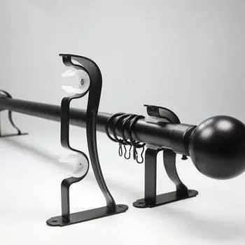 4 шт. кронштейн для карниза, сверхмощный держатель для карниза, крючки для настенной драпировки, одиночные стержни, опорные кронштейны для драпировок диаметром 2,4-2,8 см S белый