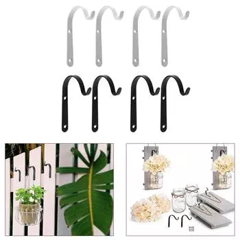 4 шт. кронштейн для растений 70 мм x 42 мм x 9 мм, черный, белый цвет, подвесной чёрный